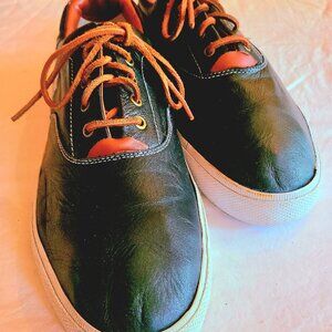 Polo by Ralph Lauren "Vaughn" soft leather navy sneakers size 15